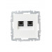 BRITE Розетка компьютерная двойная RJ45 кат.6 РК11-2-БрБ белый IEK BR-K20-2-K01