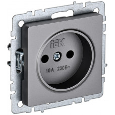 Розетка 1-местная IEK BRITE 10А РС10-1-0-БрС BR-R10-10-K46  в Алматы