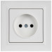 BRITE Розетка 1-местная без заземления без защитных шторок 10А в сборе РСР10-1-0-БрАБ арктический белый IEK BR-R10-10-K91-F