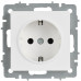 BRITE Розетка 1-местная с заземлением без защитных шторок 16А РС11-1-0-БрАБ арктический белый IEK BR-R11-16-K91