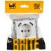 BRITE Розетка 1-местная с заземлением с защитными шторками 16А с USB AA 5В 3,1А РЮш10-2-БрАБ арктический белый IEK BR-R14-16-U21-D31-K91