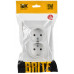 BRITE Розетка 2-местная с заземлением без защитных шторок 16А в сборе РС12-3-БрАБ арктический белый IEK BR-R21-16-K91-F