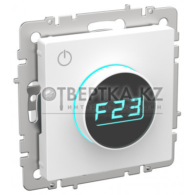 BRITE Термостат электронный с индикацией ТС10-1-БрАБ арктический белый IEK BR-RT11-K91