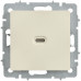 BRITE Розетка USB C 65Вт высокоскоростная зарядка РЮ12-1-БрКр бежевый IEK BR-U13-065-K10