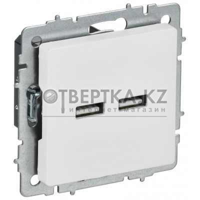 BRITE Розетка USB AA 5В 3,1А РЮ10-1-БрАБ арктический белый IEK BR-U21-D31-K91