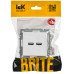BRITE Розетка USB AA 5В 3,1А РЮ10-1-БрАБ арктический белый IEK BR-U21-D31-K91
