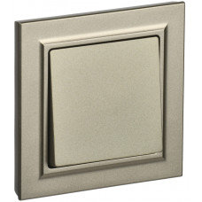 BRITE Выключатель 1-клавишный 10А в сборе ВСР10-1-0-БрШ шампань IEK BR-V10-0-10-K37-F в Алматы