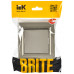 BRITE Выключатель 1-клавишный 10А в сборе ВСР10-1-0-БрШ шампань IEK BR-V10-0-10-K37-F