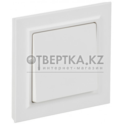 BRITE Выключатель 1-клавишный 10А в сборе ВСР10-1-0-БрАБ арктический белый IEK BR-V10-0-10-K91-F