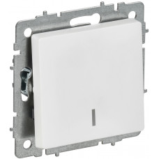 BRITE Выключатель 1-клавишный с индикацией 10А ВС10-1-1-БрАБ арктический белый IEK BR-V10-1-10-K91 в Актау