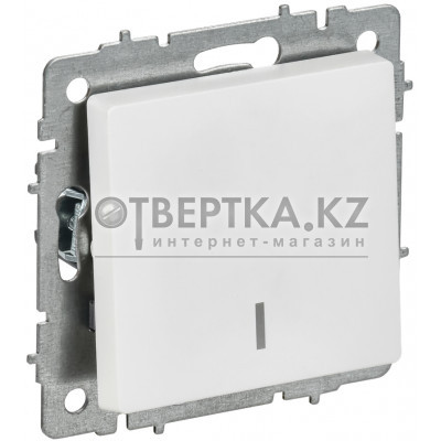 BRITE Выключатель 1-клавишный проходной с индикацией 10А ВС10-1-7-БрАБ арктический белый IEK BR-V12-1-10-K91