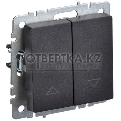 BRITE Выключатель жалюзи 10А ВС10-1-5-БрЧ черный IEK BR-V15-0-10-K02 BR-V15-0-10-K02 