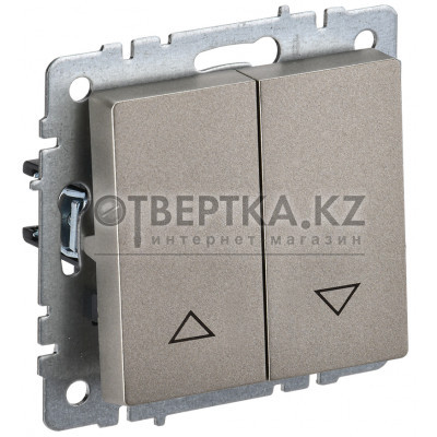 BRITE Выключатель жалюзи 10А ВС10-1-5-БрШ шампань IEK BR-V15-0-10-K37 BR-V15-0-10-K37 