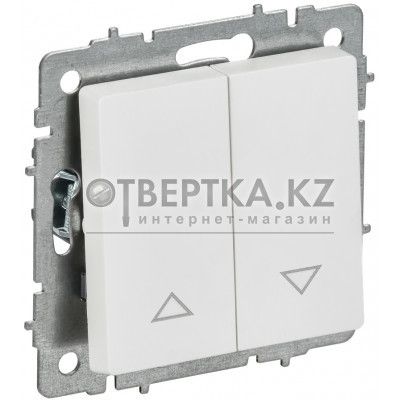 BRITE Выключатель жалюзи 10А ВС10-1-5-БрАБ арктический белый IEK BR-V15-0-10-K91