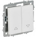 BRITE Выключатель жалюзи 10А ВС10-1-5-БрАБ арктический белый IEK BR-V15-0-10-K91