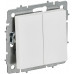 BRITE Выключатель 2-клавишный 10А ВС10-2-0-БрАБ арктический белый IEK BR-V20-0-10-K91