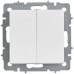BRITE Выключатель 2-клавишный 10А ВС10-2-0-БрАБ арктический белый IEK BR-V20-0-10-K91