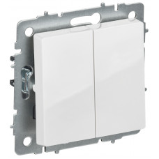 BRITE Выключатель 2-клавишный перекрестный 10А ВС10-2-3-БрБ белый IEK BR-V23-0-10-K01 в Усть-Каменогорске BRITE Выключатель 2-клавишный перекрестный 10А ВС10-2-3-БрБ белый IEK BR-V23-0-10-K01 в Усть-Каменогорске