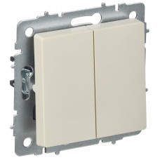 BRITE Выключатель 2-клавишный перекрестный 10А ВС10-2-3-БрКр бежевый IEK BR-V23-0-10-K10 в Усть-Каменогорске BRITE Выключатель 2-клавишный перекрестный 10А ВС10-2-3-БрКр бежевый IEK BR-V23-0-10-K10 в Усть-Каменогорске