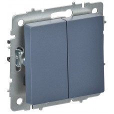 BRITE Выключатель 2-клавишный перекрестный 10А ВС10-2-3-БрМ маренго IEK BR-V23-0-10-K35 в Усть-Каменогорске BRITE Выключатель 2-клавишный перекрестный 10А ВС10-2-3-БрМ маренго IEK BR-V23-0-10-K35 в Усть-Каменогорске