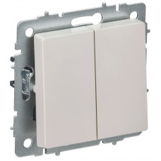 BRITE Выключатель 2-клавишный перекрестный 10А ВС10-2-3-БрЖ жемчуг IEK BR-V23-0-10-K36 в Усть-Каменогорске BRITE Выключатель 2-клавишный перекрестный 10А ВС10-2-3-БрЖ жемчуг IEK BR-V23-0-10-K36 в Усть-Каменогорске
