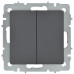 BRITE Выключатель 2-клавишный перекрестный 10А ВС10-2-3-БрГ графит IEK BR-V23-0-10-K53