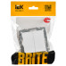 BRITE Выключатель 2-клавишный перекрестный 10А ВС10-2-3-БрАБ арктический белый IEK BR-V23-0-10-K91