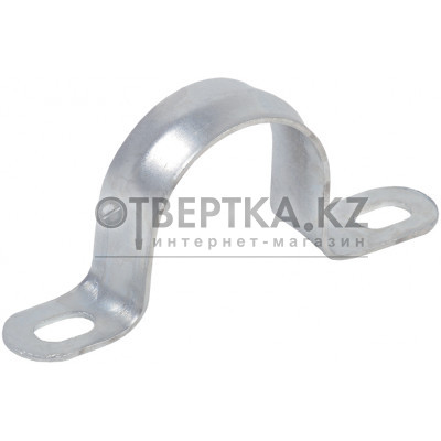 ELASTA Скоба металлическая двухлапковая d=10-11мм с крепежным отверстием 6х4 IEK CMAT11-10-100