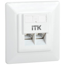 Внутренняя информационная розетка ITK RJ45 кат. 6 FTP 2 порта CS2-1C06F-2-1 