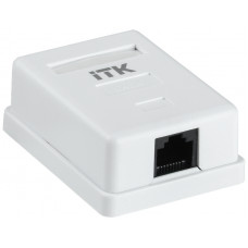 Настенная информационная розетка ITK RJ45 кат.6 UTP 1-порт CS2-1C06U-12  в Кокшетау