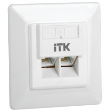 Внутренняя информационная розетка RJ45 кат.6 UTP 2 порта ITK CS2-1C06U-2-1 в Усть-Каменогорске