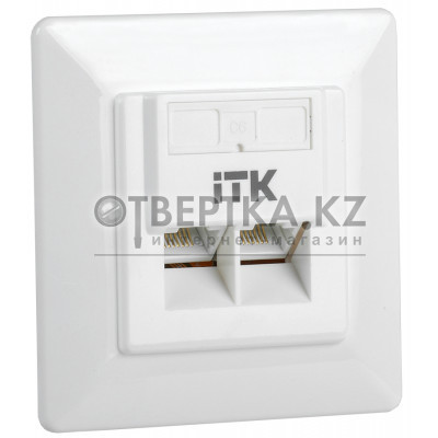 Внутренняя информационная розетка RJ45 кат.6 UTP 2 порта ITK CS2-1C06U-2-1