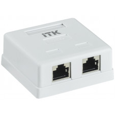 Настенная информационная розетка ITK RJ45 кат.5e FTP 2-порта CS2-1C5EF-22  в Кокшетау