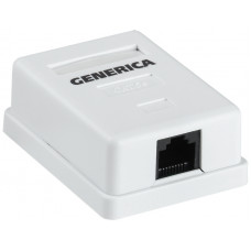 Розетка информационная настенная RJ45 кат. 5Е UTP 1 порт GENERICA CS2-1C5EU-12-G  в Кокшетау