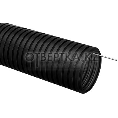 Труба гофрированная ПНД d=25мм с зондом черная (25м) IEK CTG20-25-K02-025-1