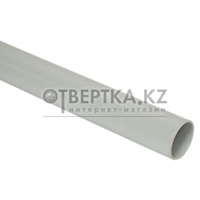 Труба гладкая жесткая ПВХ d=20мм серая 2м (50м/компл) IEK CTR10-020-K41-2-050