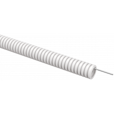 ELASTA Труба гофрированная ПВХ d=20мм с зондом белая (100м) IEK ET-TG21-121-020-100-K01 в Актобе