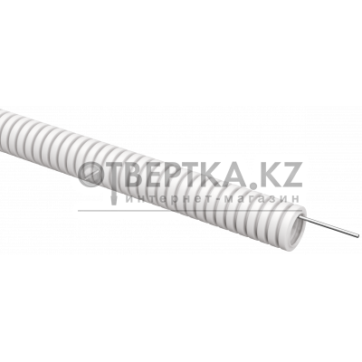 ELASTA Труба гофрированная ПВХ d=20мм с зондом белая (100м) IEK ET-TG21-121-020-100-K01