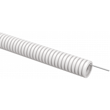 ELASTA Труба гофрированная ПВХ d=25мм с зондом белая (50м) IEK ET-TG21-121-025-050-K01 в Актобе