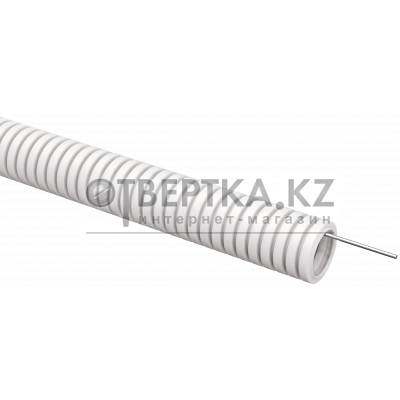 ELASTA Труба гофрированная ПВХ d=25мм с зондом белая (50м) IEK ET-TG21-121-025-050-K01