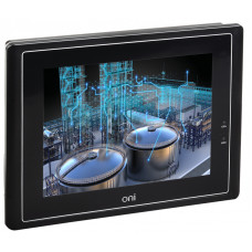 Графическая сенсорная панель оператора  ETG серии ONI. Экран 9,7” TFT LCD. Цветопередача 24 бит. Разрешение экрана 1024×768. Яркость 350 cd/m2. Время работы дисплея 50 000 часов. ЦПУ 600MHz ARM Cortex-A8.  Память 128M ПЗУ ＋128M ОЗУ. RTC. 10M/100M Ethernet