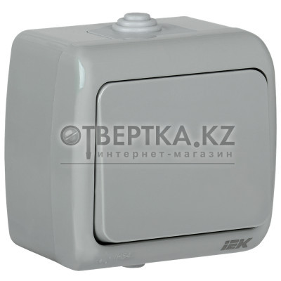 AQUATIC Выключатель 1-клавишный для открытой установки 10А IP54 ВС-20-1-0-А IEK EVA10-K03-10-54