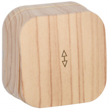 GLORY Выключатель 1-клавишный для открытой установки проходной 10А ВСп10-1-0-ХС сосна IEK EVH12-K34-10