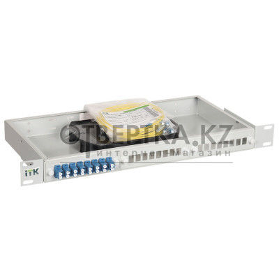 1U Оптический распределительный кросс укомплектованный: LC (Duplex) 4шт, (OS2) ITK FOBX24-1U-4LCUD09
