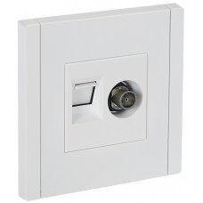 FORTE&PIANO Розетка двойная TVRJ45 кат.6 FP237 белый IEK FP-AK20-2-K01 в Костанае
