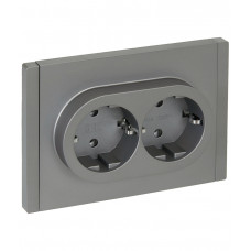 Розетка 2-местная IEK FORTE&PIANO 16А FP524 FP-R21-16-1-K46  в Караганде