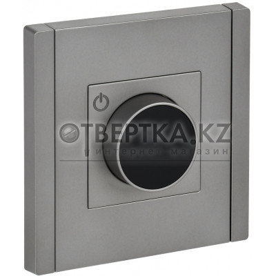 FORTE&PIANO Термостат электронный с индикацией FP552 сталь IEK FP-RT11-K46