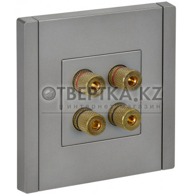 FORTE&PIANO Аудиорозетка 4-местная FP539 сталь IEK FP-S40-K46