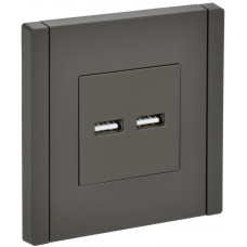 FORTE&PIANO Розетка USB AA 3,1А FP349 серый IEK FP-U21-D31-K03