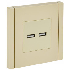 FORTE&PIANO Розетка USB AA 3,1А FP449 ваниль IEK FP-U21-D31-K10